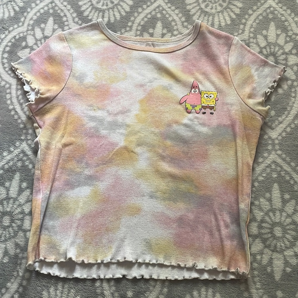 Tie Dyed SpongeBob crop top!